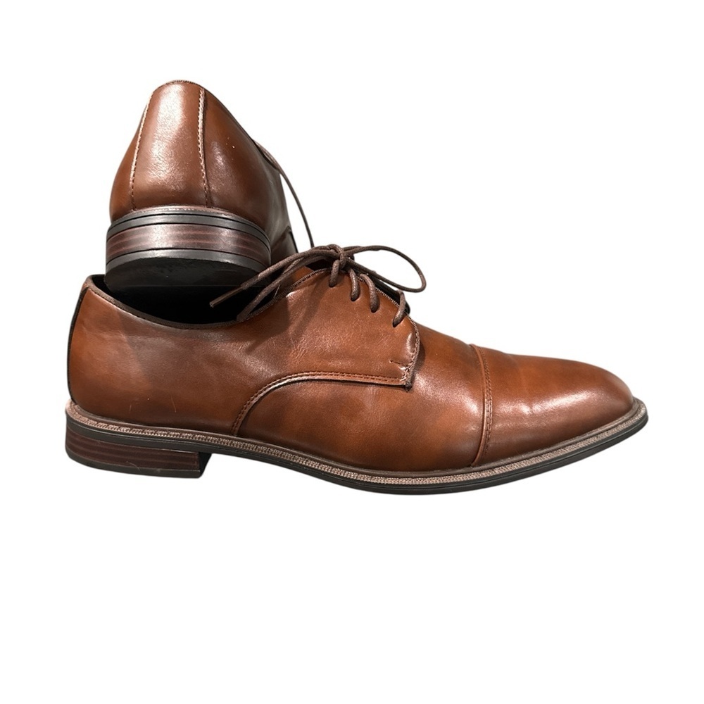 American Exchange Men’s Brown Cap-Toe Dress Shoes – Size 12 - Picture 4 of 5